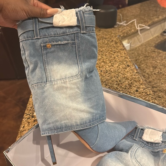 Azalea Wang Denim Boot | BRAND NEW - Picture 1 of 2